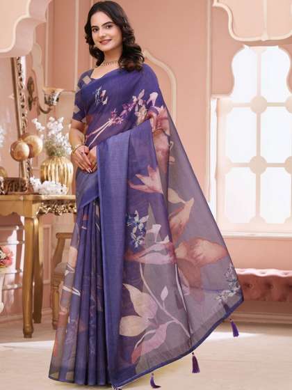 RITABEN HARESHBHAI
                        BHALIYA Linen Blend Saree