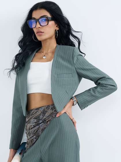 Honey by Pantaloons
                        Collarless Open Front Blazer
