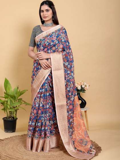 RITABEN HARESHBHAI
                        BHALIYA Linen Blend Saree