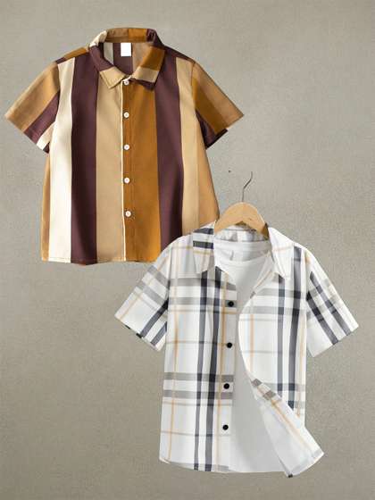 AMBARDI FASHION Boys
                    Classic Floral Printed Formal Shirt
