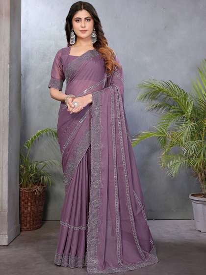 all about you
                        Embellished Beads and Stones Poly Georgette
                        Designer Saree