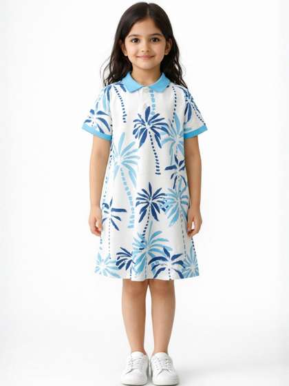 Anthrilo Floral Print
                    Ruffled A-Line Dress
