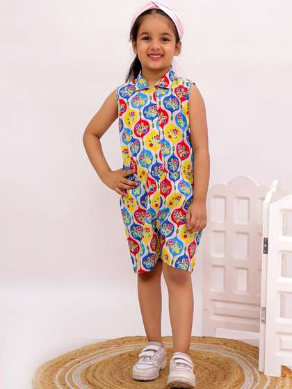Titrit Girls Printed
                    Basic Jumpsuit