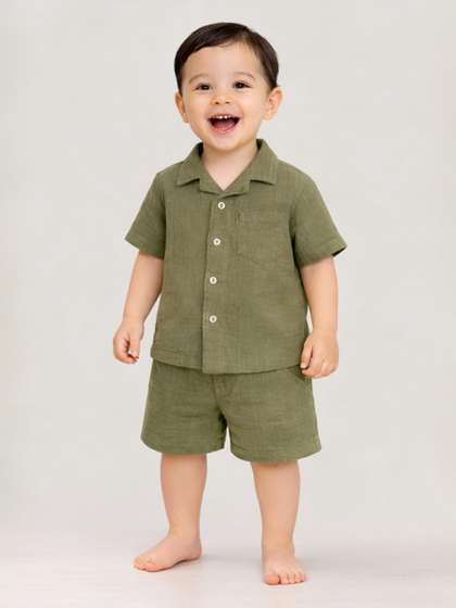 Kidbea Kids Organic
                    Cotton Shirt & Shorts Clothing Set