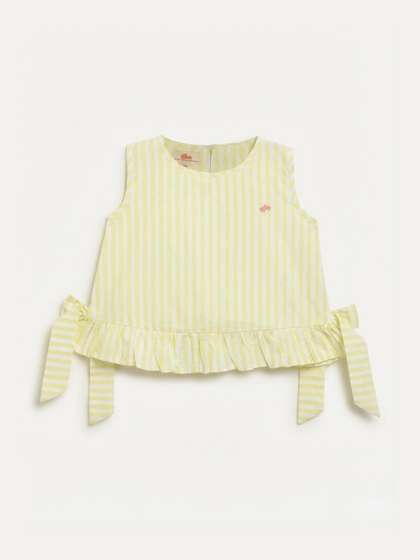 Peach Girls Cotton Tops