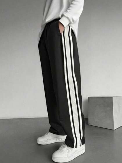 Metronaut Men Pack
                        of 2 Regular Fit Striped Joggers