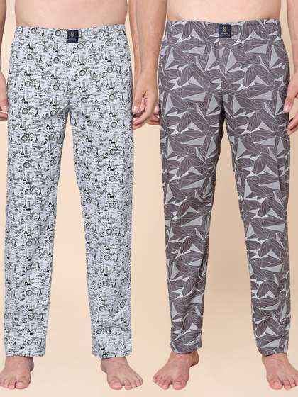 URBAN SCOTTISH Pack
                        of 2 Cotton Lounge Pants