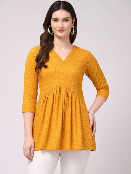 Aura Glam Printed Anarkali Kurti