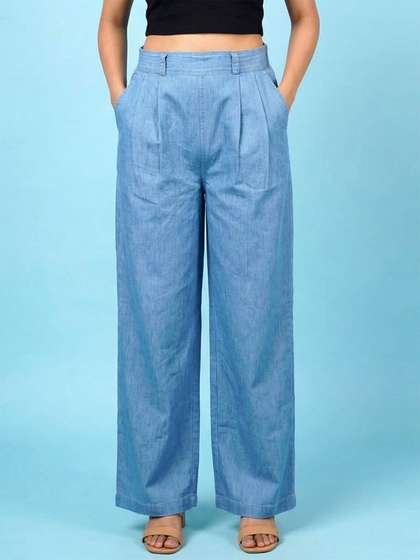 ADDYVERO Women
                        Straight Fit High-Rise Trousers