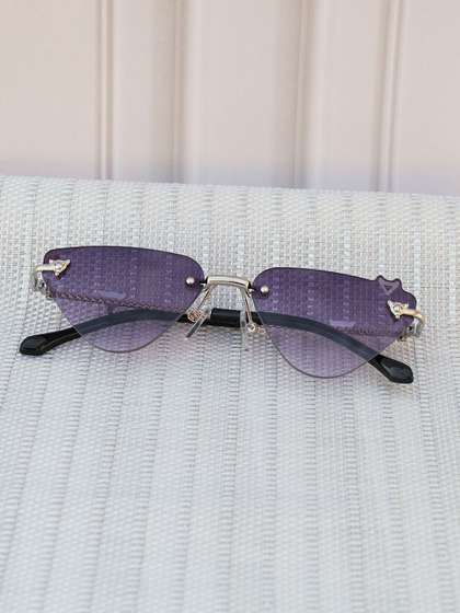 DukieKooky Girls Black
                    Lens & Gold-Toned Cateye Sunglasses with