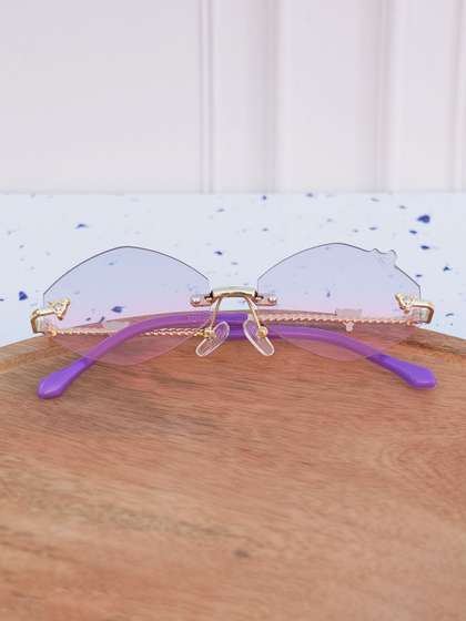 DukieKooky Girls Pink
                      Lens & Gold-Toned Oval Sunglasses with