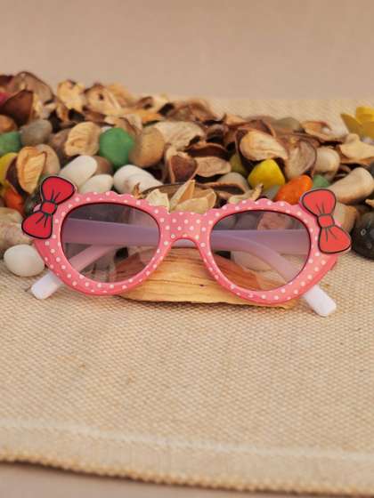 DukieKooky Girls Black
                      Lens & Pink Cateye Sunglasses with