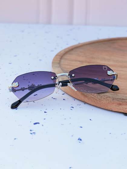 DukieKooky Girls Black
                    Lens & Gold-Toned Oval Sunglasses with