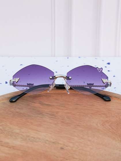 DukieKooky Girls Black
                    Lens & Gold-Toned Oval Sunglasses with