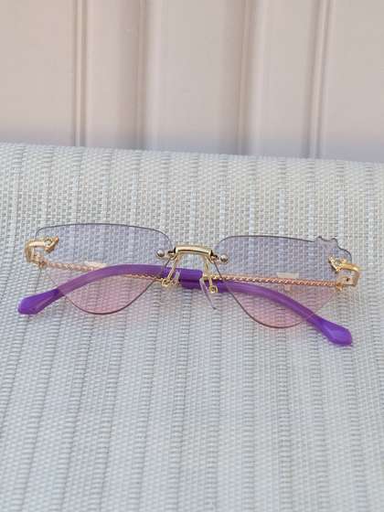 DukieKooky Girls Pink
                    Lens & Gold-Toned Cateye Sunglasses with