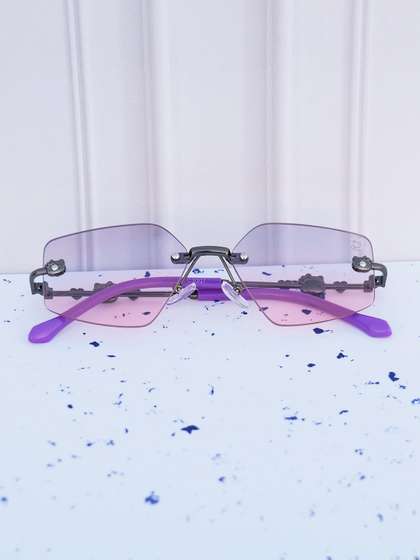 DukieKooky Girls Pink
                    Lens & Black Square Sunglasses with