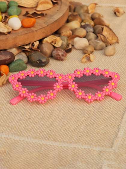 DukieKooky Girls Black
                      Lens & Pink Cateye Sunglasses with