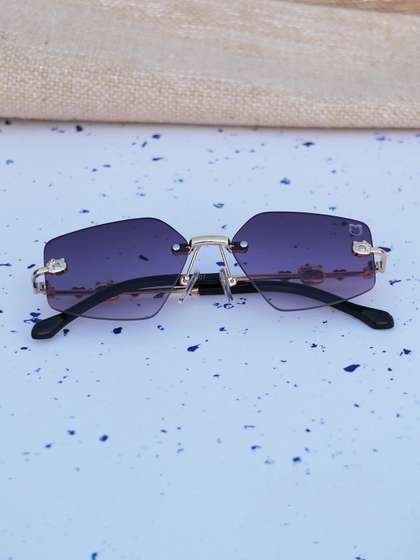 DukieKooky Girls Black
                    Lens & Gold-Toned Square Sunglasses with