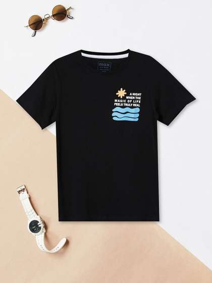 max Boys Round Neck
                    Regular Sleeves Cotton Tshirts