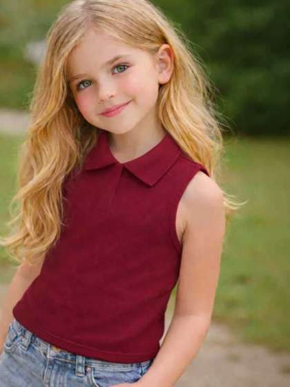 Ninas Girls Maroon
                          Cotton Blend Tops