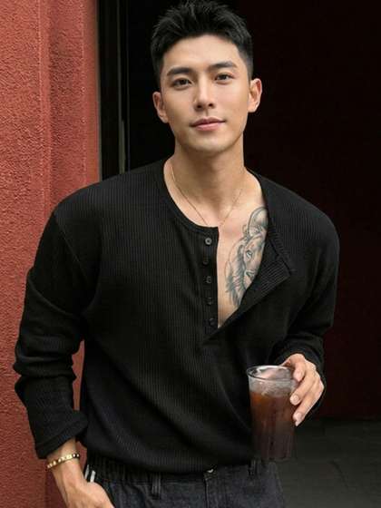 The Modern Soul Men
                      Henley Neck T-shirt