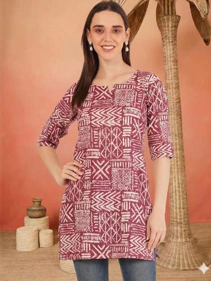 Sangria FUZN Printed
                        Pure Cotton Blend Kurti