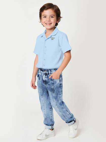 max Boys Regular Fit
                    Mid-Rise Heavy Fade Pure Cotton Jeans