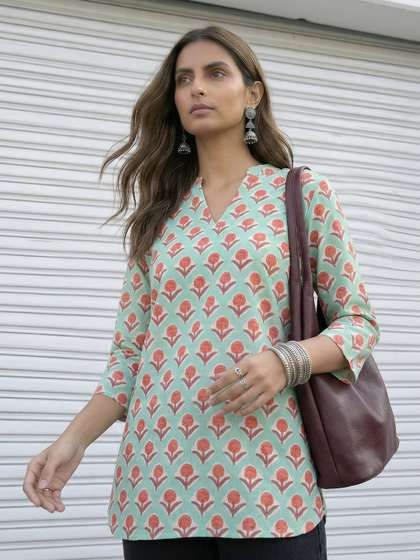 Anouk Rustic Printed Straight Kurti