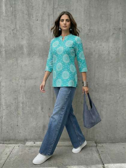 Anouk Rustic Printed Straight Kurti