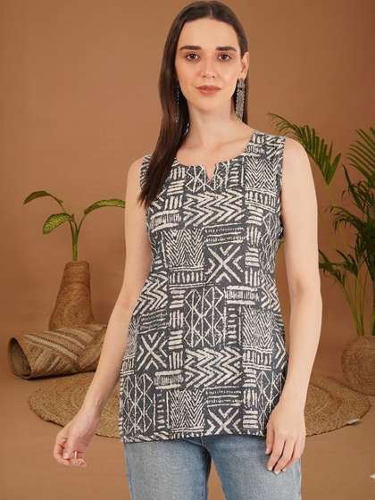 KALINI Printed Pure
                        Cotton Kurti