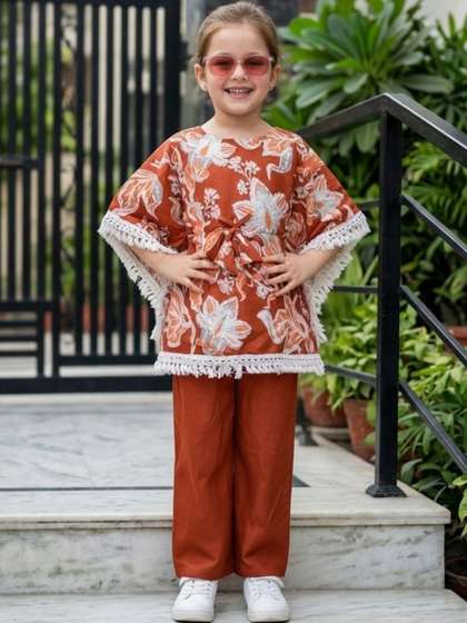 Cutiekins Girls Printed
                    Tunic with Trousers