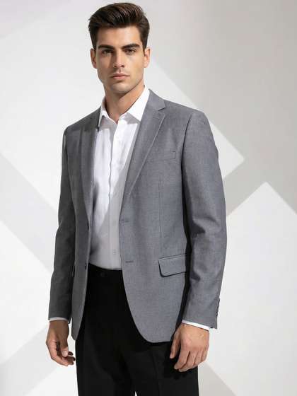 INVICTUS Single
                          Breasted Notched Lapel Collar Formal Blazer