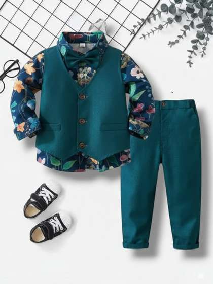 Torham Boys Printed
                    Shirt with Trousers