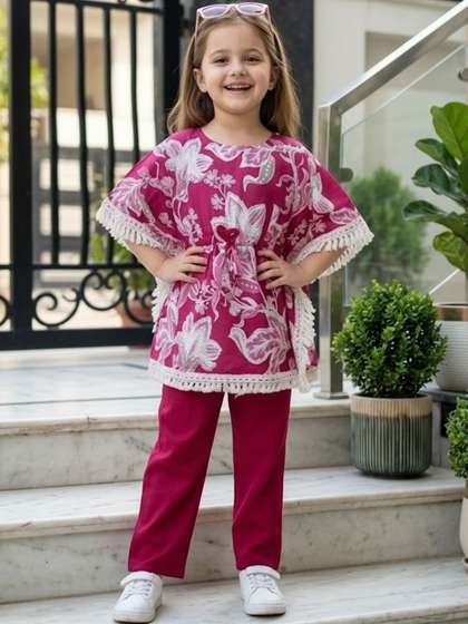 Cutiekins Girls Printed
                    Tunic with Trousers