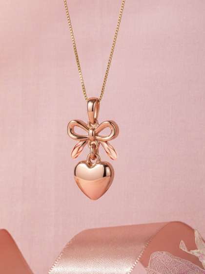 KISNA DIAMOND AND
                        GOLD JEWELLERY 9 K Rose Gold Pendant - 1.15 g