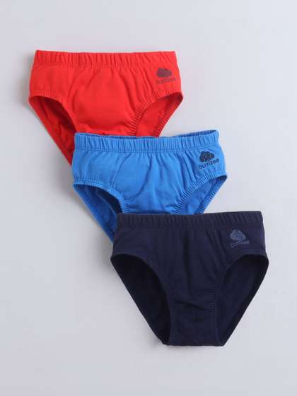BUMZEE Boys Pack of 3
                    Cotton Basic Briefs