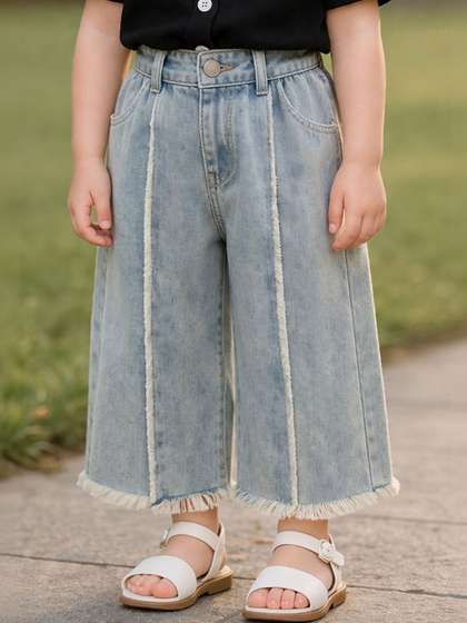 FOREVER FRIDAY Girls
                    Comfort Regular Fit Mid-Rise Light Fade Jeans