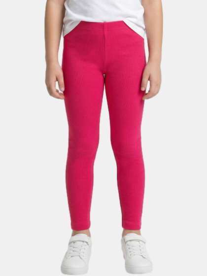 R&B Girls Cotton
                      Blend Solid Ankle Length Leggings