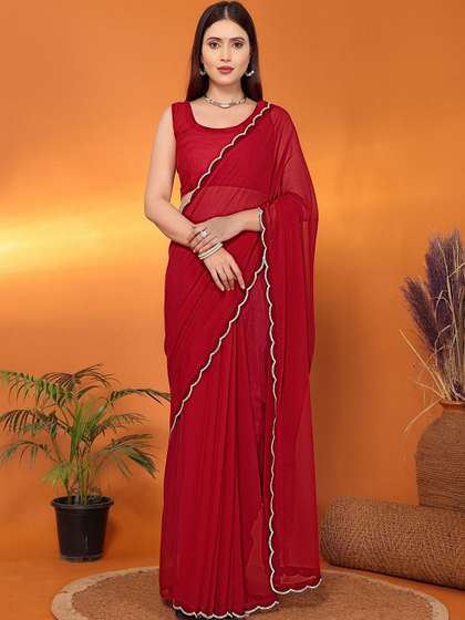 Anouk Sequinned Pure
                        Georgette Saree
