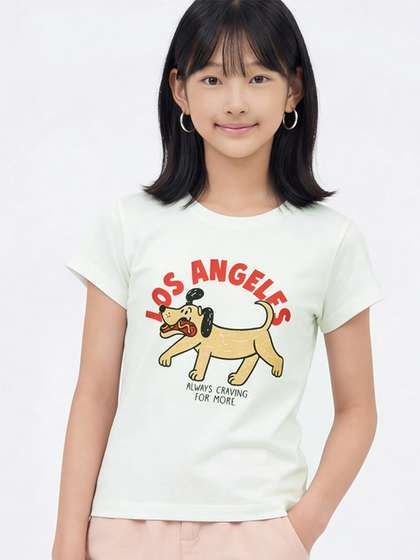 max Girls Cotton Round
                      Neck Tshirt