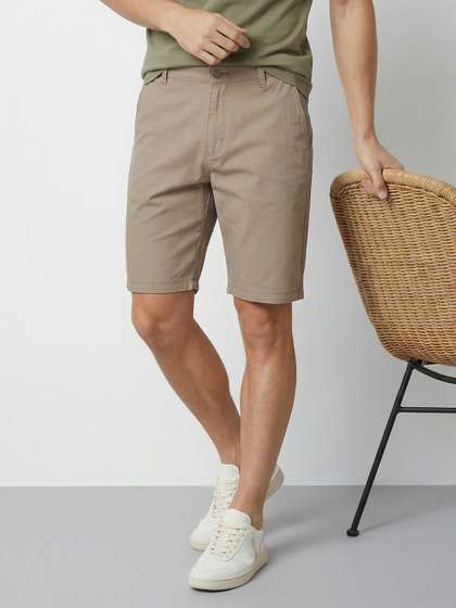 Mast & Harbour
                        Men Pure Cotton Chino Shorts