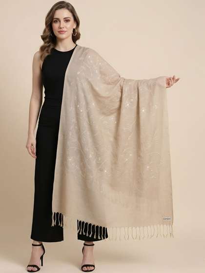 MUFFLY Embroidered
                        Dupatta with Thread Work