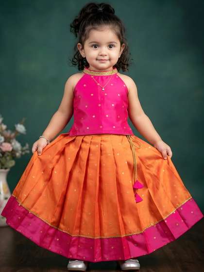 STANWELLS Kids Baby
                    Girls Silk Designer Lehanga choli