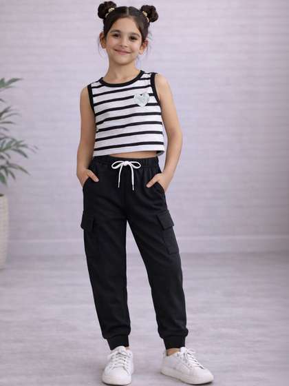 YK X Trampoline Girls
                      Printed Top And Joggers