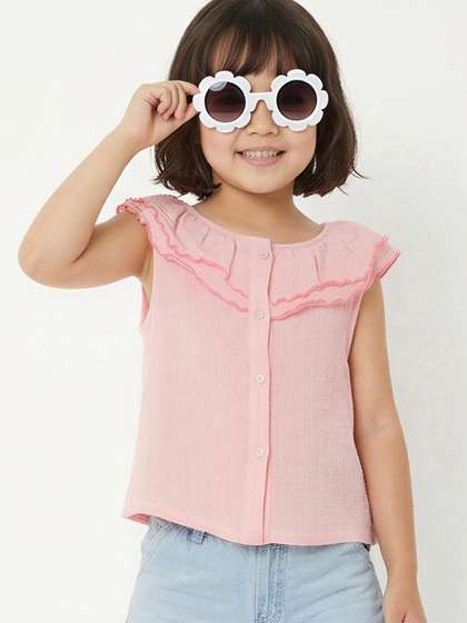 max Girls Ruffles Pure
                    Cotton Top