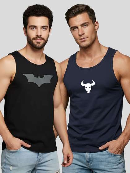 ATIGIANO Pack of 2
                          Printed Gym Vest