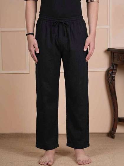 Style Shoes Mid-Rise
                        Straight Lounge Pants