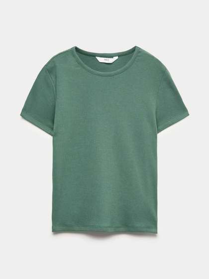 Marks & Spencer
                      Girls Round Neck Raw Edge Slim Fit T-shirt