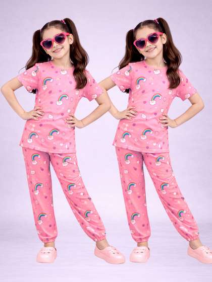 LITBABY Girls Printed
                    Short Sleeves Nightdress