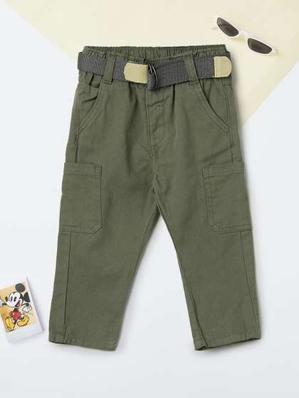 max Boys Utility or
                    Military Inspired Cargos Cotton Trousers